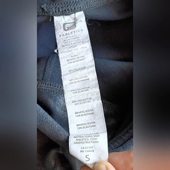 Fabletics Charcoal Metallic Leggings - Picture 2 of 3